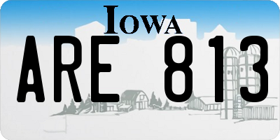 IA license plate ARE813