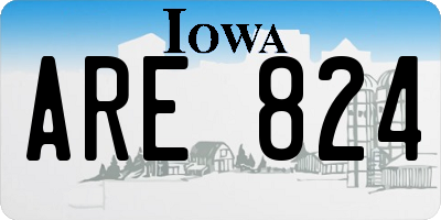 IA license plate ARE824