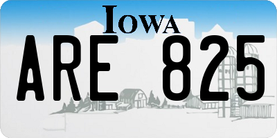 IA license plate ARE825