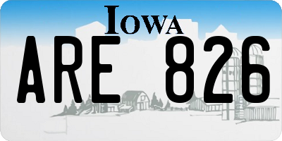IA license plate ARE826