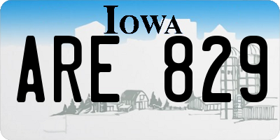 IA license plate ARE829