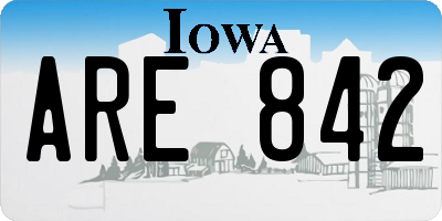 IA license plate ARE842
