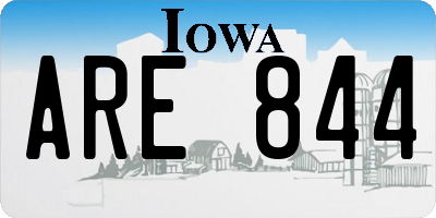 IA license plate ARE844