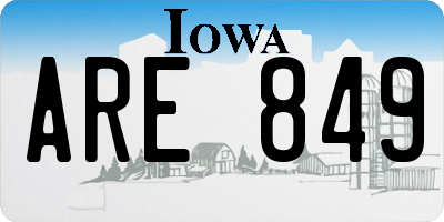 IA license plate ARE849