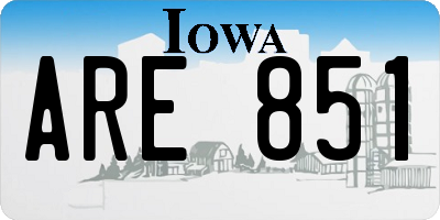 IA license plate ARE851