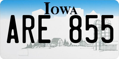 IA license plate ARE855