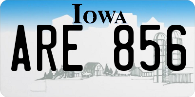 IA license plate ARE856