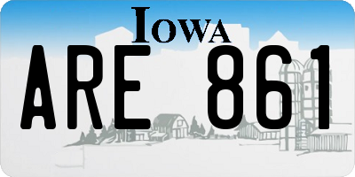 IA license plate ARE861