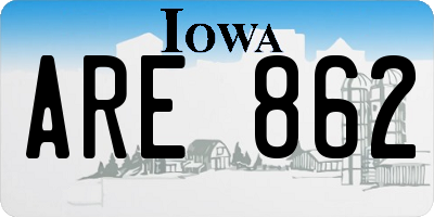 IA license plate ARE862