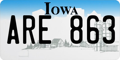 IA license plate ARE863