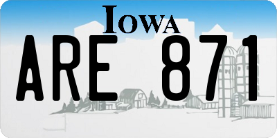 IA license plate ARE871