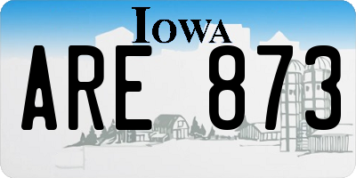IA license plate ARE873