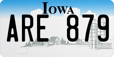IA license plate ARE879