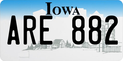 IA license plate ARE882