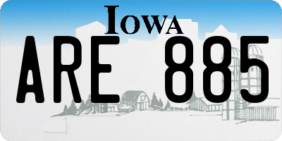IA license plate ARE885