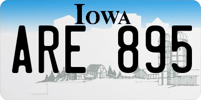 IA license plate ARE895