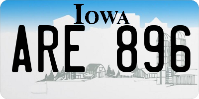 IA license plate ARE896