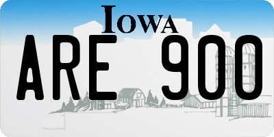 IA license plate ARE900