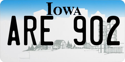 IA license plate ARE902