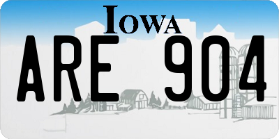 IA license plate ARE904