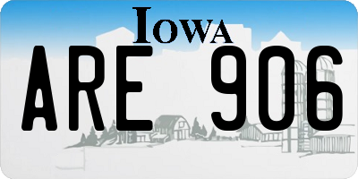 IA license plate ARE906
