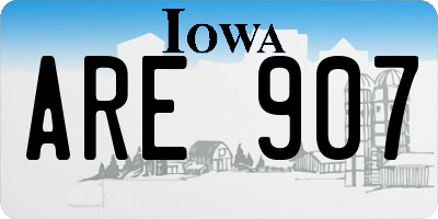 IA license plate ARE907