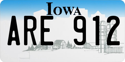 IA license plate ARE912