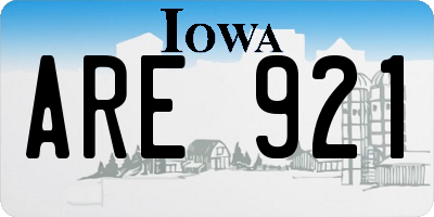 IA license plate ARE921