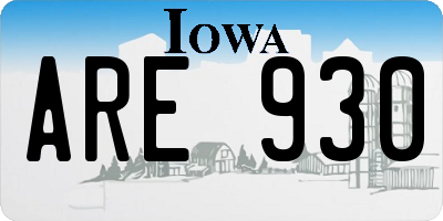IA license plate ARE930