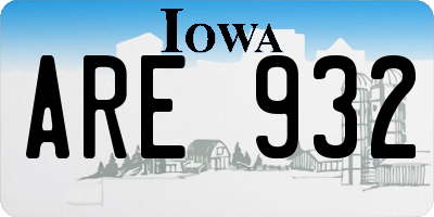 IA license plate ARE932