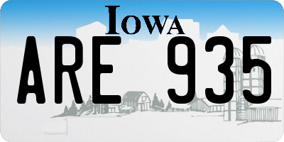 IA license plate ARE935