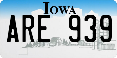 IA license plate ARE939