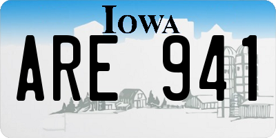 IA license plate ARE941