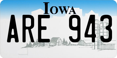 IA license plate ARE943