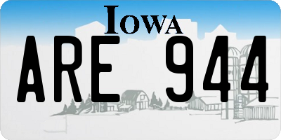 IA license plate ARE944