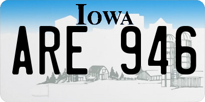 IA license plate ARE946