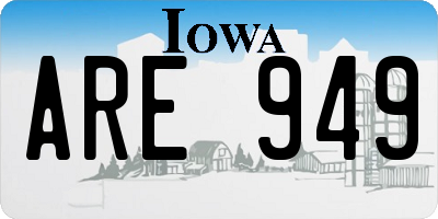 IA license plate ARE949