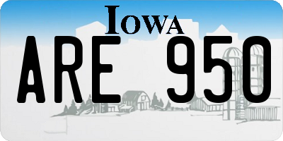 IA license plate ARE950