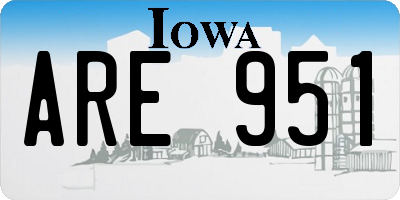 IA license plate ARE951