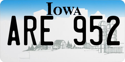 IA license plate ARE952