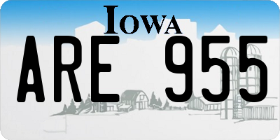 IA license plate ARE955
