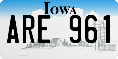 IA license plate ARE961