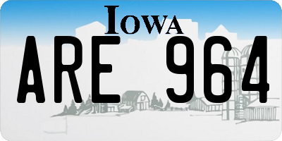 IA license plate ARE964