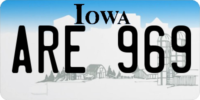 IA license plate ARE969