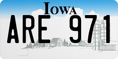 IA license plate ARE971