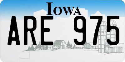 IA license plate ARE975