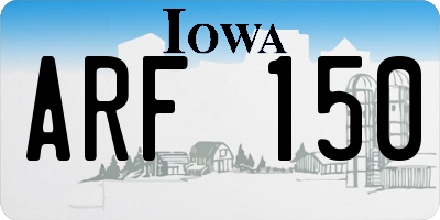 IA license plate ARF150