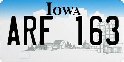 IA license plate ARF163