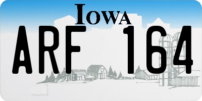 IA license plate ARF164