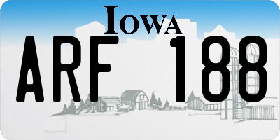 IA license plate ARF188